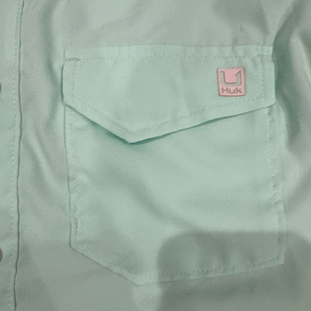 Huk Men's Light Green Button Down Shirt - Picture 3 of 7